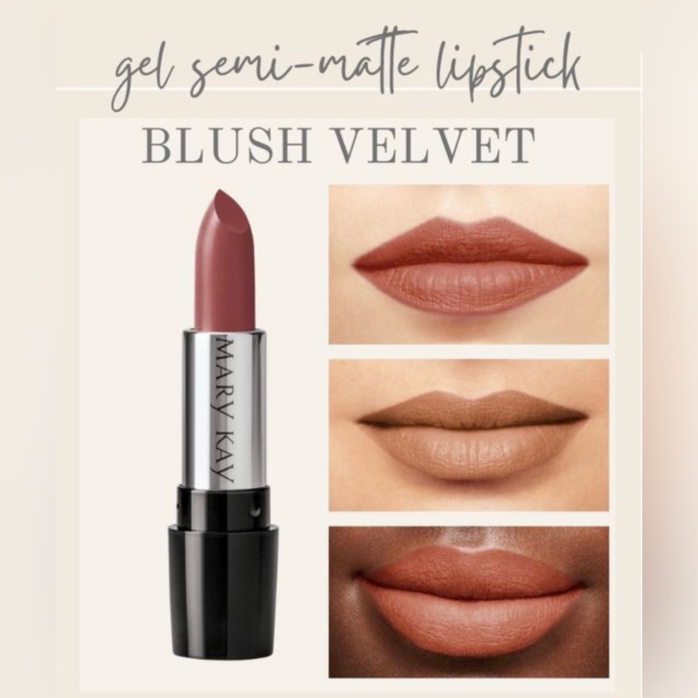 NWT Mary Kay BLUSH VELVET Gel Semi Matte Lipstick Neutral Tan Nude Hint of Mauve